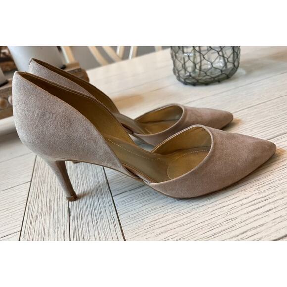 Bandolina tan suede like‎ 3" heels. Textile upper. Sz 9 ladies. - Picture 1 of 9